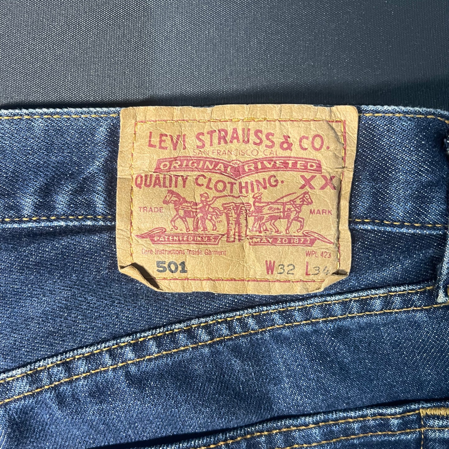 Levi Strauss Red Tag 501 Original Blue Denim Jeans