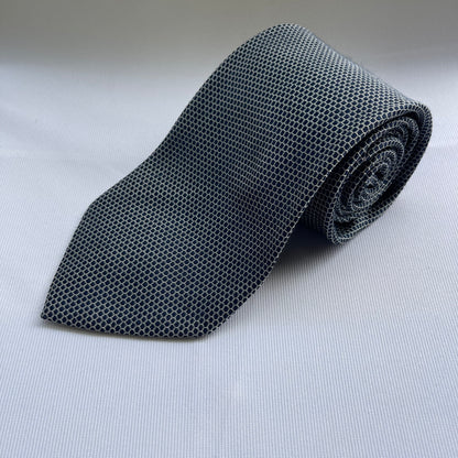 Vintage St. Dupont Silver/Black Geometric Neckties