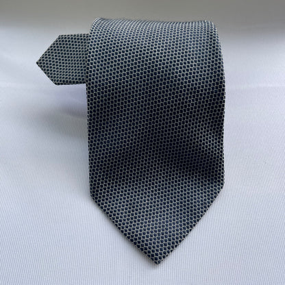 Vintage St. Dupont Silver/Black Geometric Neckties