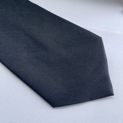 Kai Long Black Silk Necktie
